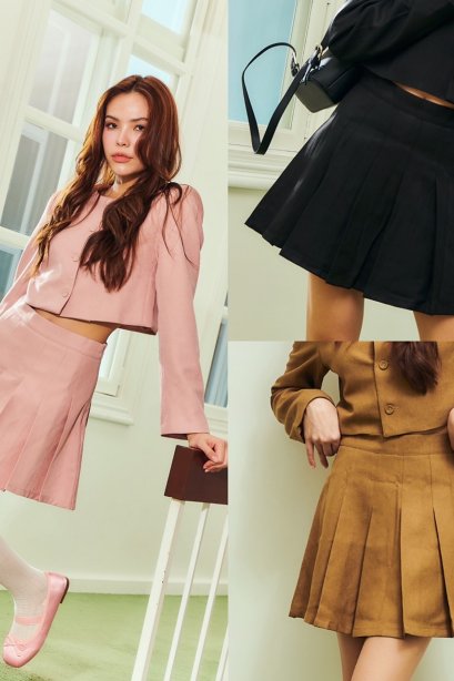 xo the label - thisty skirt กระโปรงจับจีบรอบทรงเทนนิส