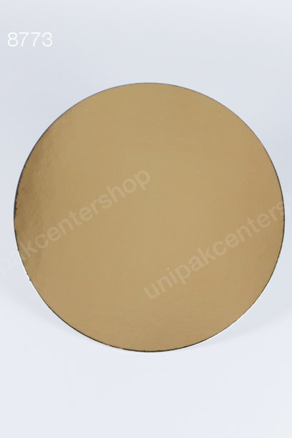 ฐานกระดาษรองเค้ก 2 ปอนด์ วงกลมสีทอง