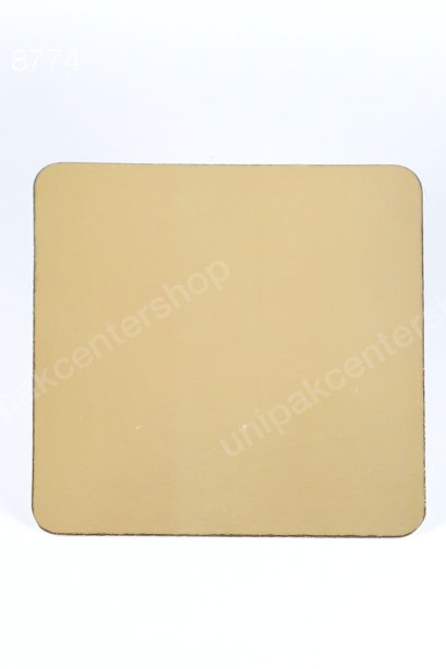 ฐานกระดาษรองเค้ก 1 ปอนด์ สี่เหลี่ยมสีทอง
