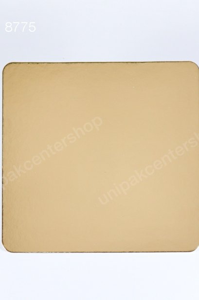 ฐานกระดาษรองเค้ก 2 ปอนด์ สี่เหลี่ยมสีทอง