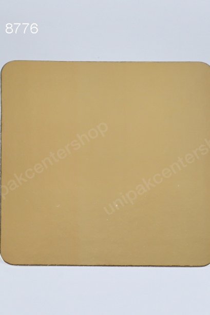 ฐานกระดาษรองเค้ก 3 ปอนด์ สี่เหลี่ยมสีทอง