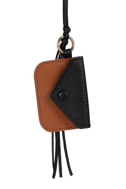 City Charm in Rust – Suede Leather Card Clip for Koiji