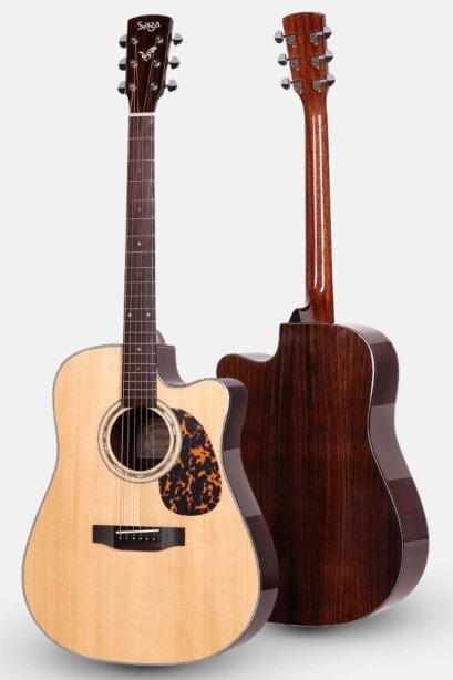 กีตาร์โปร่ง SAGA D20C ( Solid Top ) Acoustic Guitar