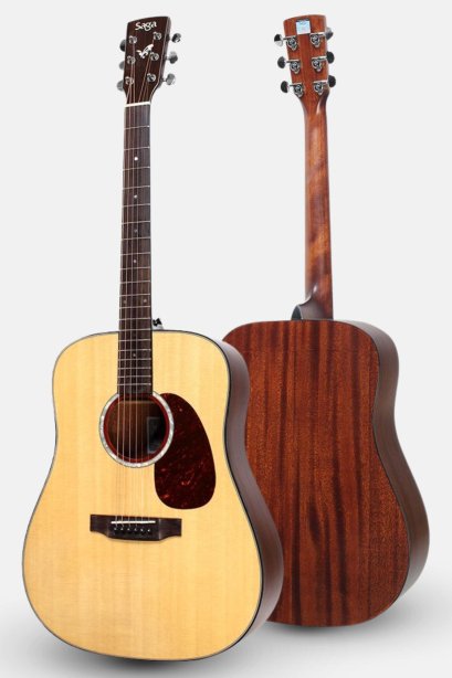 กีตาร์โปร่ง SAGA DS10 ( Solid Top )