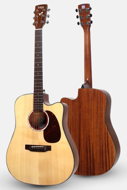 กีต้าร์โปร่ง SAGA DS10C ( Solid Top )