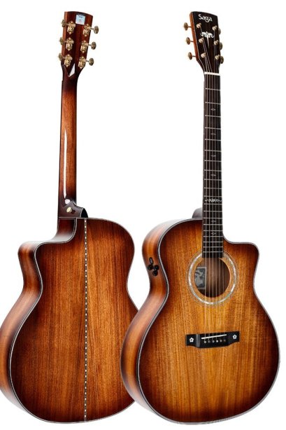 กีตาร์โปร่งไฟฟ้า SAGA K1-GCNE ( All Solid )