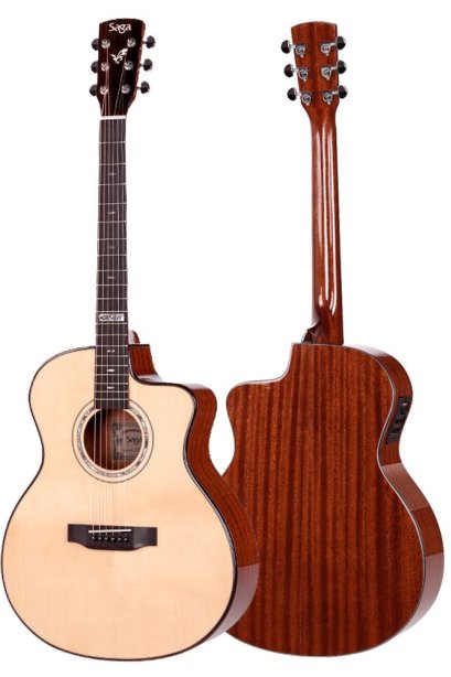 กีต้าร์โปร่งไฟฟ้า SAGA LS1CE ( Solid Top )