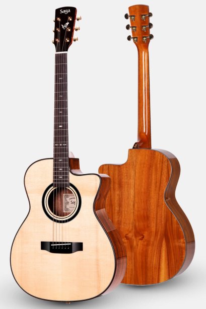 กีต้าร์โปร่ง SAGA รุ่น OM68C ( Solid Top )