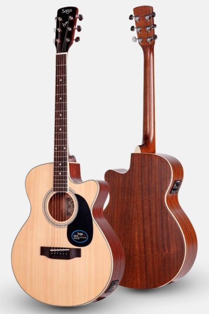 กีต้าร์โปร่งไฟฟ้า SAGA SA700CE ( Solid Top )