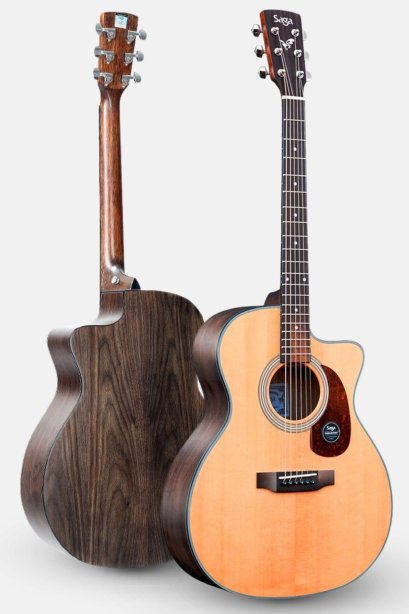 กีต้าร์โปร่ง SAGA SF800GC ( Solid Top ) ขนาด 41 นิ้ว