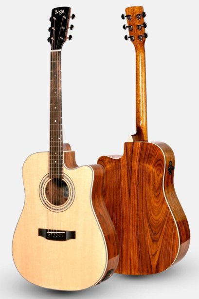 กีตาร์โปร่งไฟฟ้า SAGA SF850CE ( Solid Top )