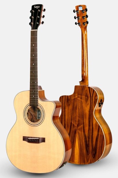 กีตาร์โปร่งไฟฟ้า SAGA SF850GE ( Solid Top )