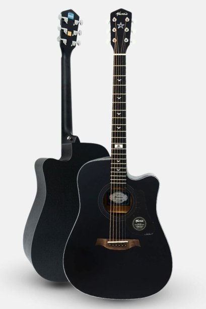 กีต้าร์โปร่งไฟฟ้า Mantic GT10DCE ( Solid Top ) Black