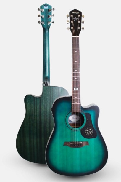 กีต้าร์โปร่งไฟฟ้า Mantic GT10DCE ( Solid Top ) GR