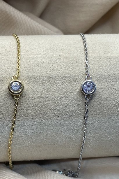 สร้อยข้อมือเพชรกลม