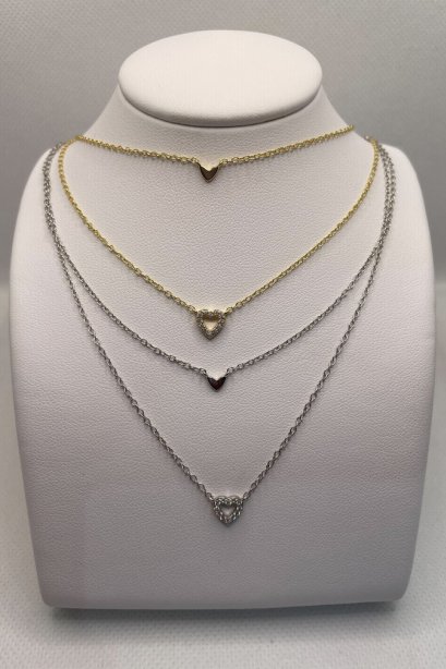 สร้อยคอ LAYER หัวใจเพชร