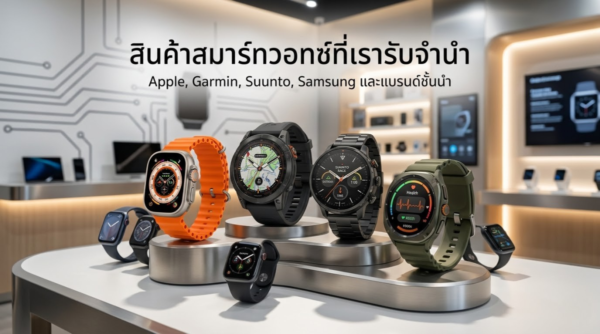 เตรียม Smartwatch ก่อนนำมาประเมินที่ช้างน้อยพอนชอป