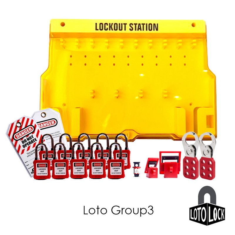 Lockout Tagout Set Group3 สำหรับ5-10ท่าน LOTO LOCK®