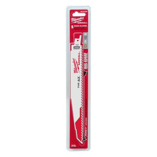 Milwaukee 48-00-5026 - Sawzall® The Ax Nail Embedded Wood Blade - 9-Inch - 5 Teeth Per Inch - 5 Pack - Foto 12