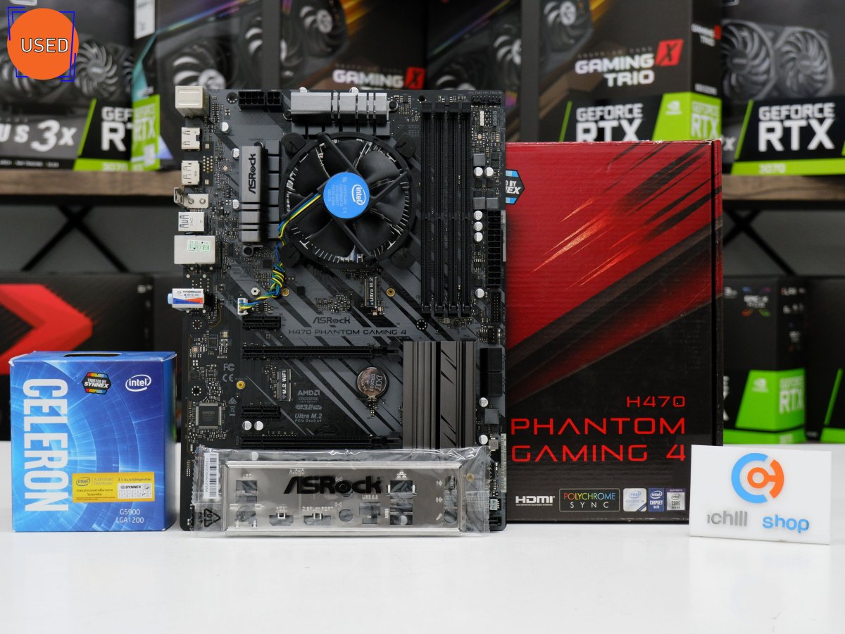 ชุดซีพียูพร้อมเมนบอร์ด CPU : INTEL CELERON G5900 3.4 GHz MB
