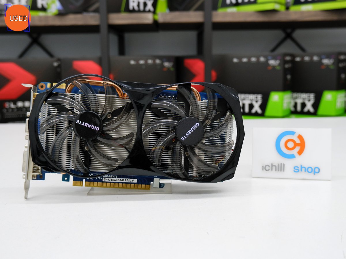 การ์ดจอ (VGA) GIGABYTE GT550TI 1GB 2F WINDFORCE OC P11344