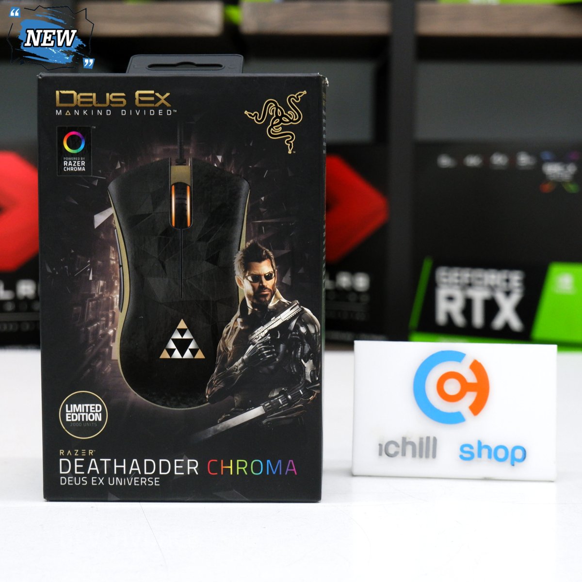 MOUSE (เมาส์) RAZER DEATHADDER CHROMA DEUS EX UNIVERSE (ของใหม่) P11601