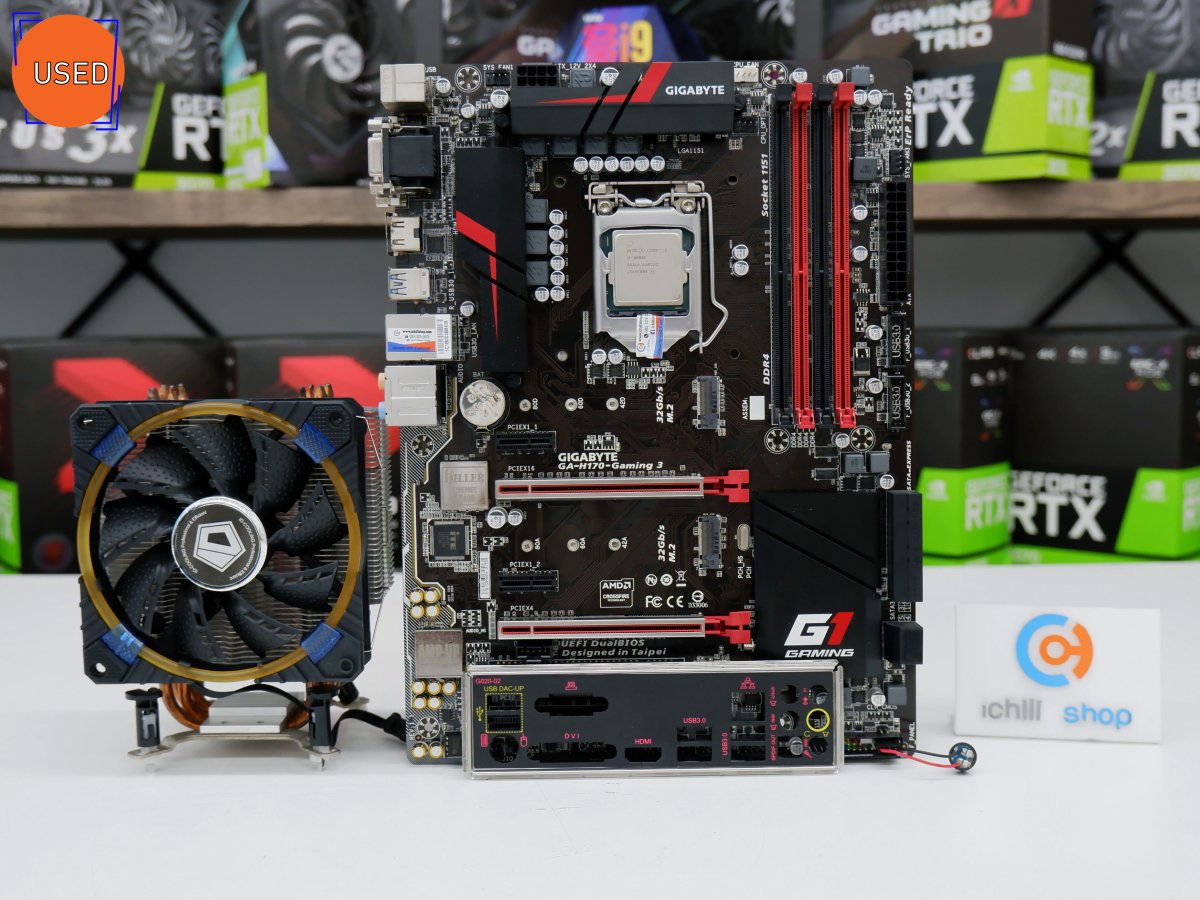 i5 6600k H170-PRO メモリ3ch 16GB CPUクーラーセット ชุดซีพียูพร้อมเมนบอร์ด CPU : INTEL CORE I5-6600K 3.5 GHz +