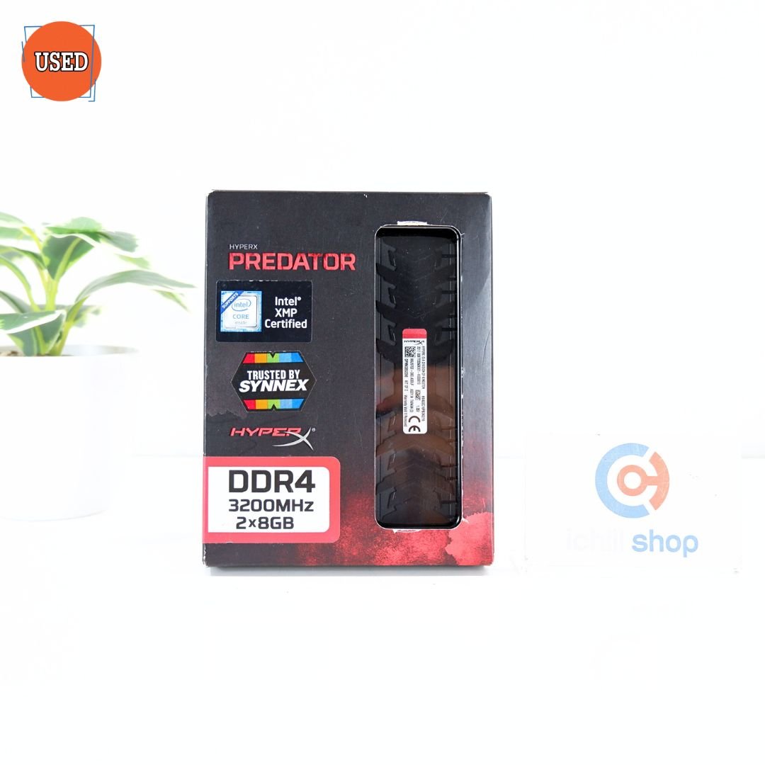 RAM (แรม) KINGSTON HYPER X PREDATOR DDR4 16GB (8X2) 3200MHz (BLACK