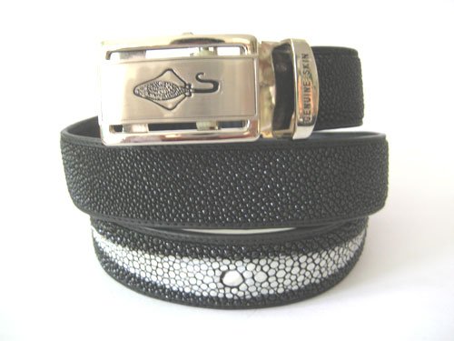 Original Stingray Skin Black Fashion Western Belt main image 1