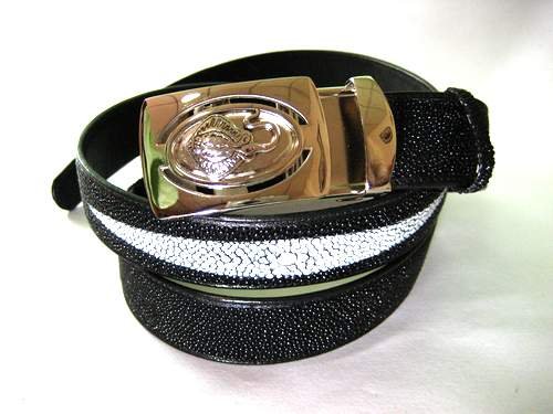 Original Stingray Skin Black Fashion Western Belt main image 0