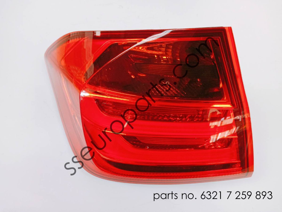 2012 BMW 3 Series f30 RHD ไฟท้ายด้านหลังซ้าย 63217259893 7259893