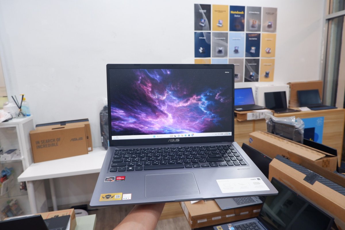 Asus Ryzen7-5700U Ram16(8GB+8GB) SSD512 จอ15.6 FHD IPS ประกันศูนย์