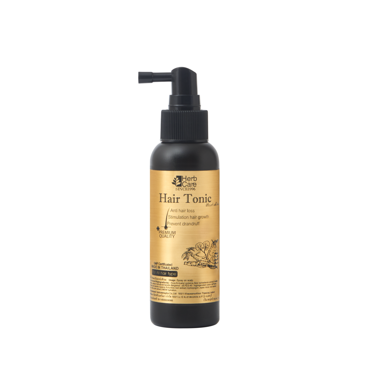 Hair Tonic reduce hair lose spray - Herb Care Thailand