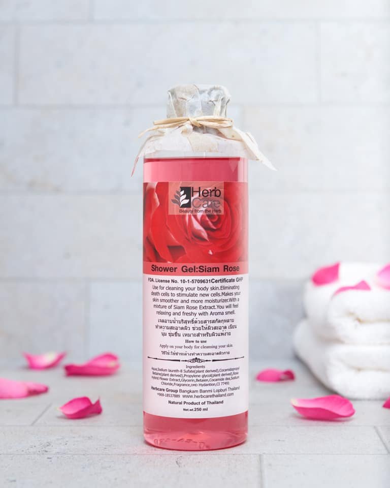 Shower Gel Siam Rose HerbCare herbcarethailand