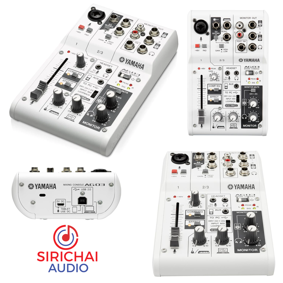 YAMAHA　AG03 AG06 / AG03 - Overview - Interfaces (FireWire/USB