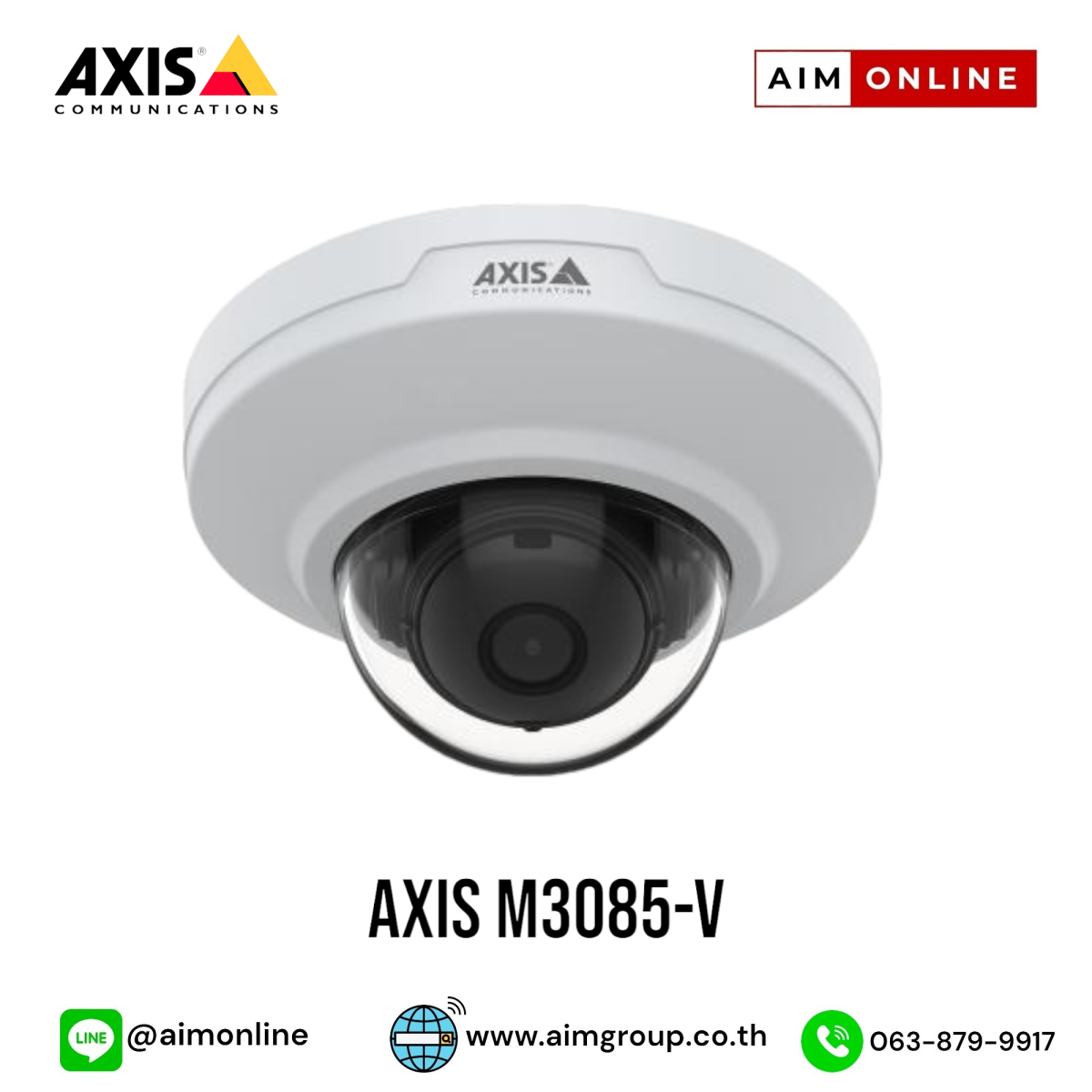 AXIS Dome Camera 2 MP รุ่น M3085-V ขอราคาพิเศษติดต่อฝ่ายขาย