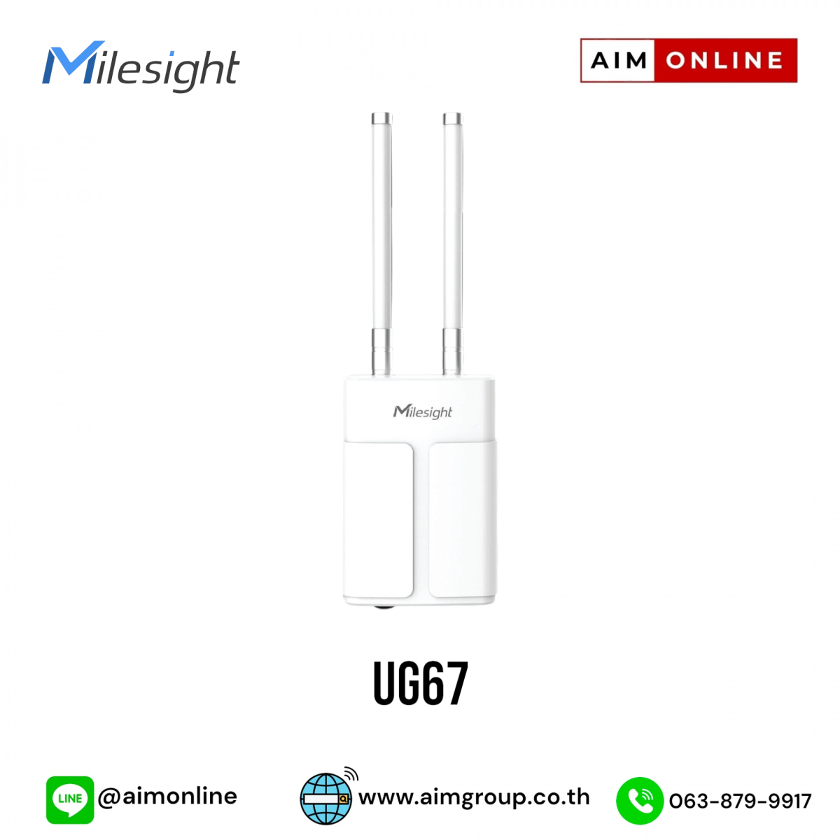 Milesight Outdoor LoRaWAN® Gateway Model UG67 - aimgroup