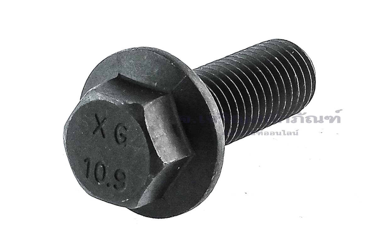 14x2 Nil น็อตหัวเหลี่ยมดำแบบติดจาน M14x2.0x40
