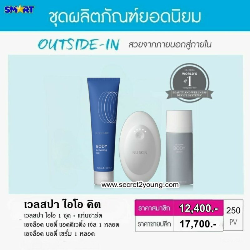 Nu Skin WellSpa iO เครื่องนวดตัวสลายไขมัน ดีท๊อกซ์ผิวกาย