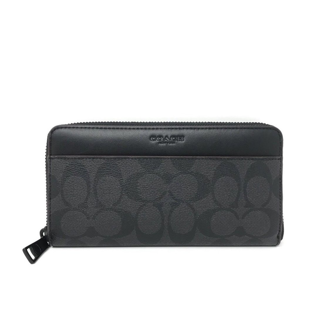 New Coach Accordion Zippy Wallet In Black Oxblood RHW moppetbrandname