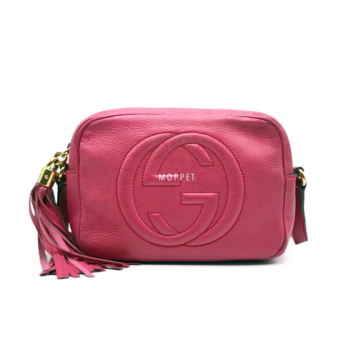 Used Gucci Disco Soho Crossbody Bag in Pink GHW moppetbrandname