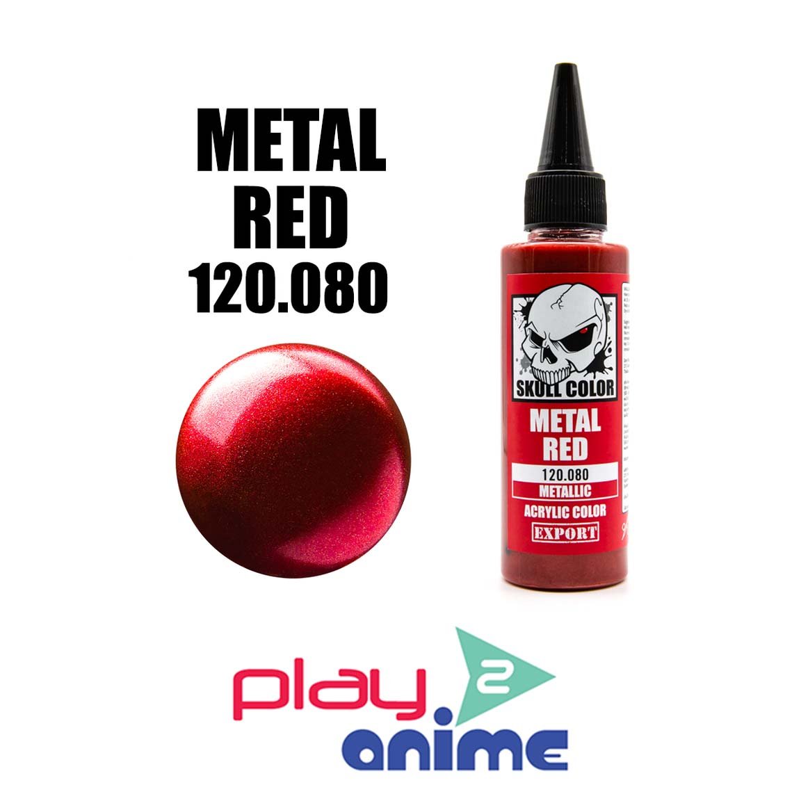 SKULL COLOR Metal Red 120.080