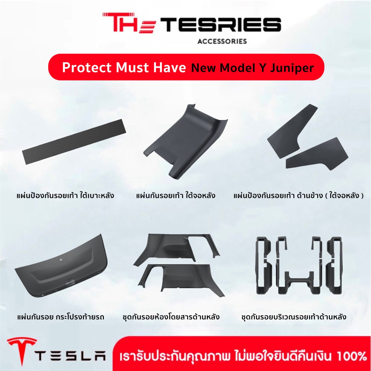 Tesla ชุดรวมอุปกรณ์ Must Have สำหรับ Tesla New Model Y Juniper