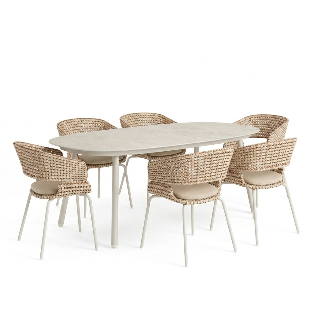 Set Phil Ru PHIL DINING SET - DUNE - M S Natural Design