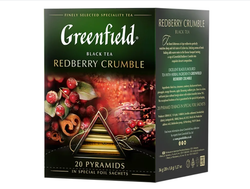 ชาดำ Greenfield Redberry Crumble ชาดีจากรัสเซีย - thairussianhub