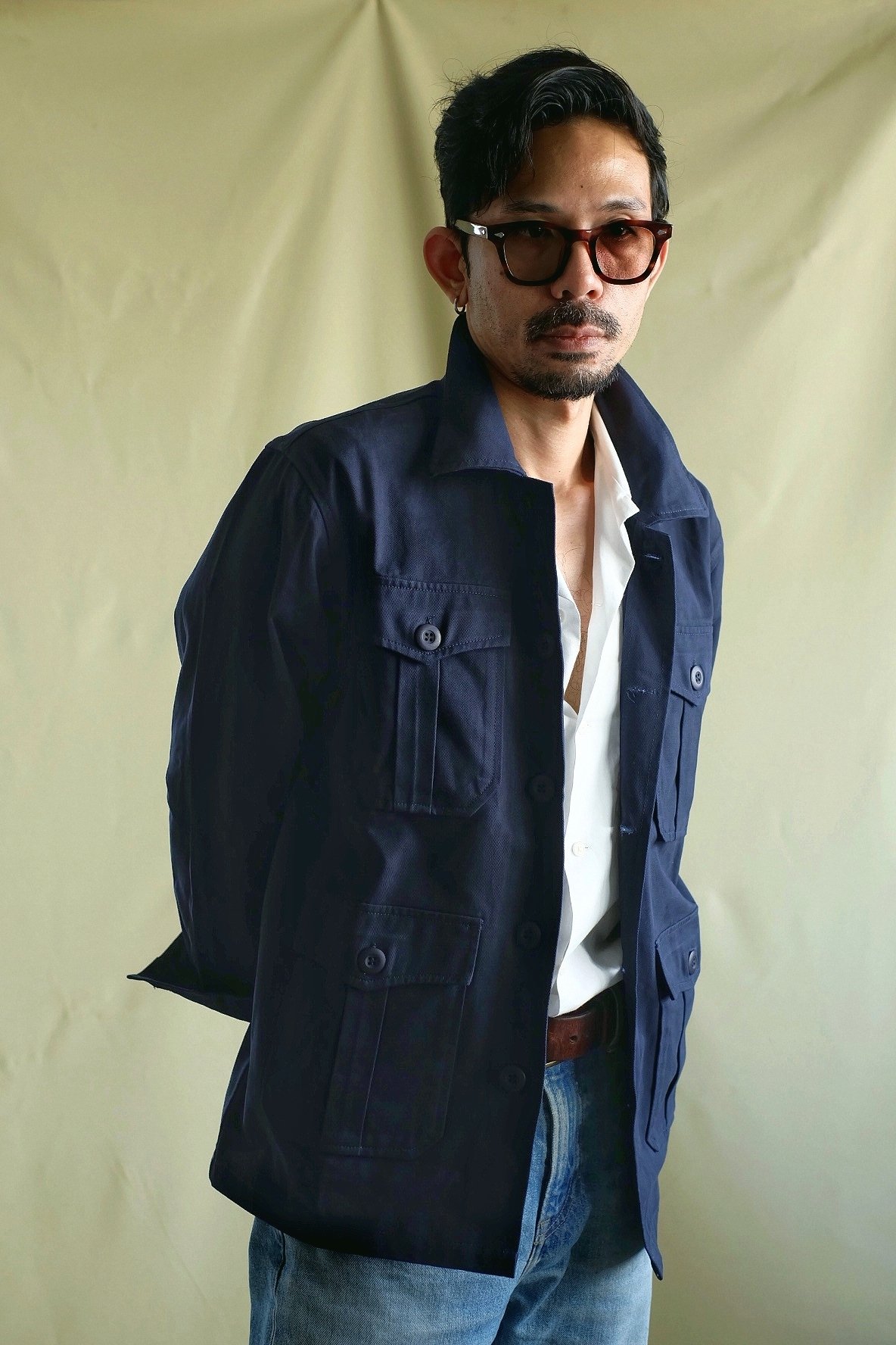 SAFARI JACKET (navy)