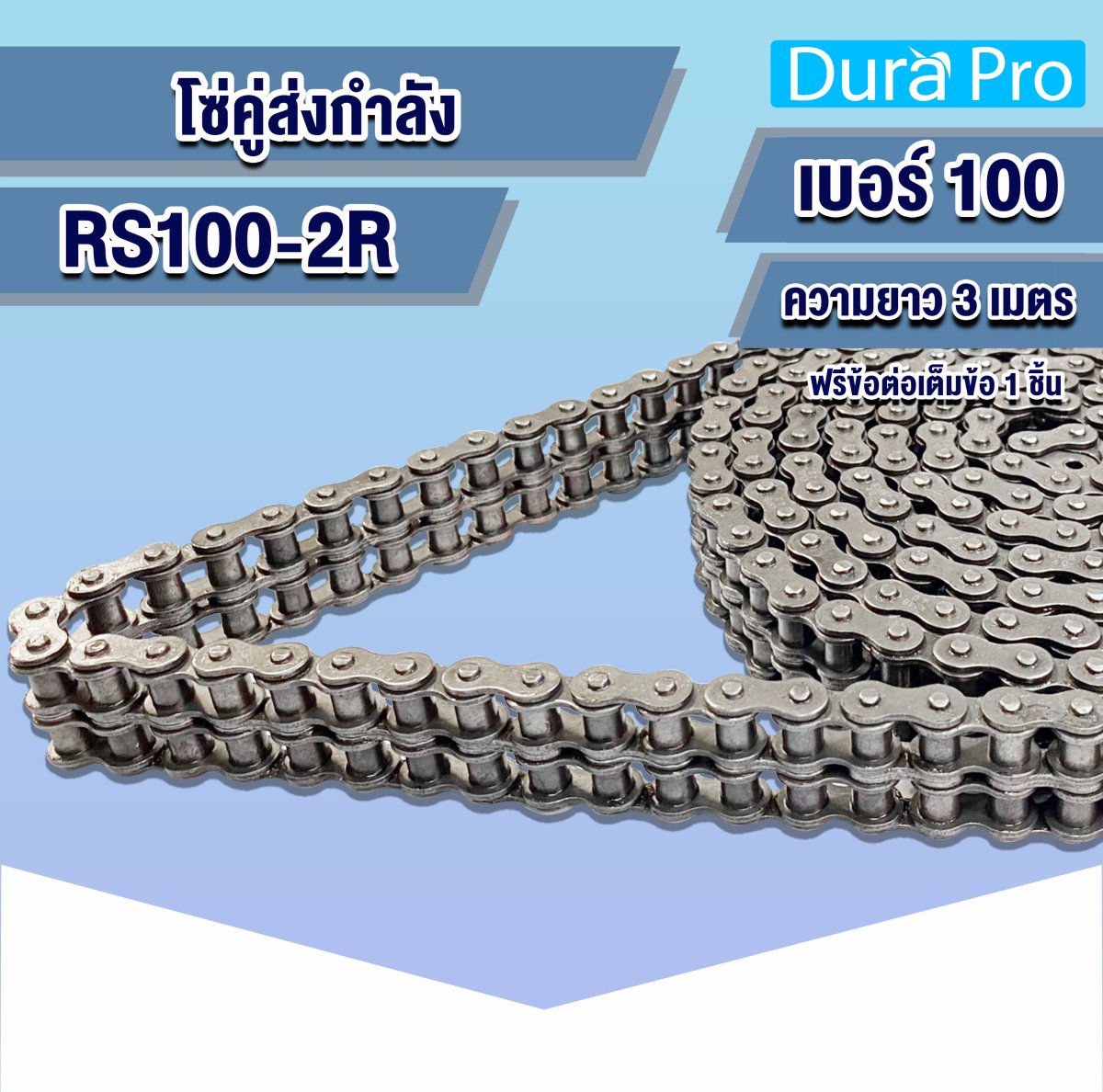 Rs100 Chain RS100-2R โซ่คู่ ส่งกำลัง ( TRANSMISSION ROLLER CHAIN ) เบอร์ 100
