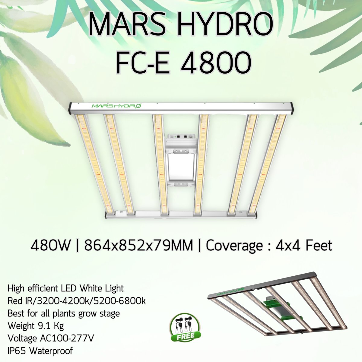 Mars Hydro FCE-4800 植物育成LED 480W 匿名発送 Mars Hydro FC-E4800 スマート屋内用 LED 植物育成ライト- Mars Hydro JP