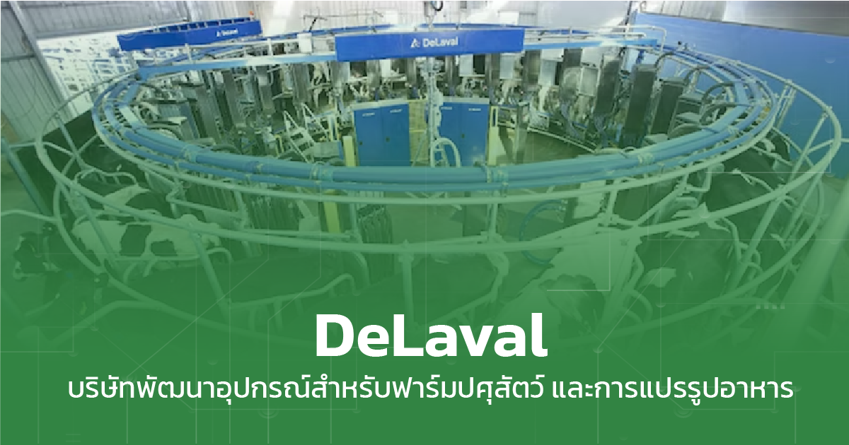 DeLaval บริษัทพัฒนาอุปกรณ์สำหรับฟาร์มปศุสัตว์ dtethai