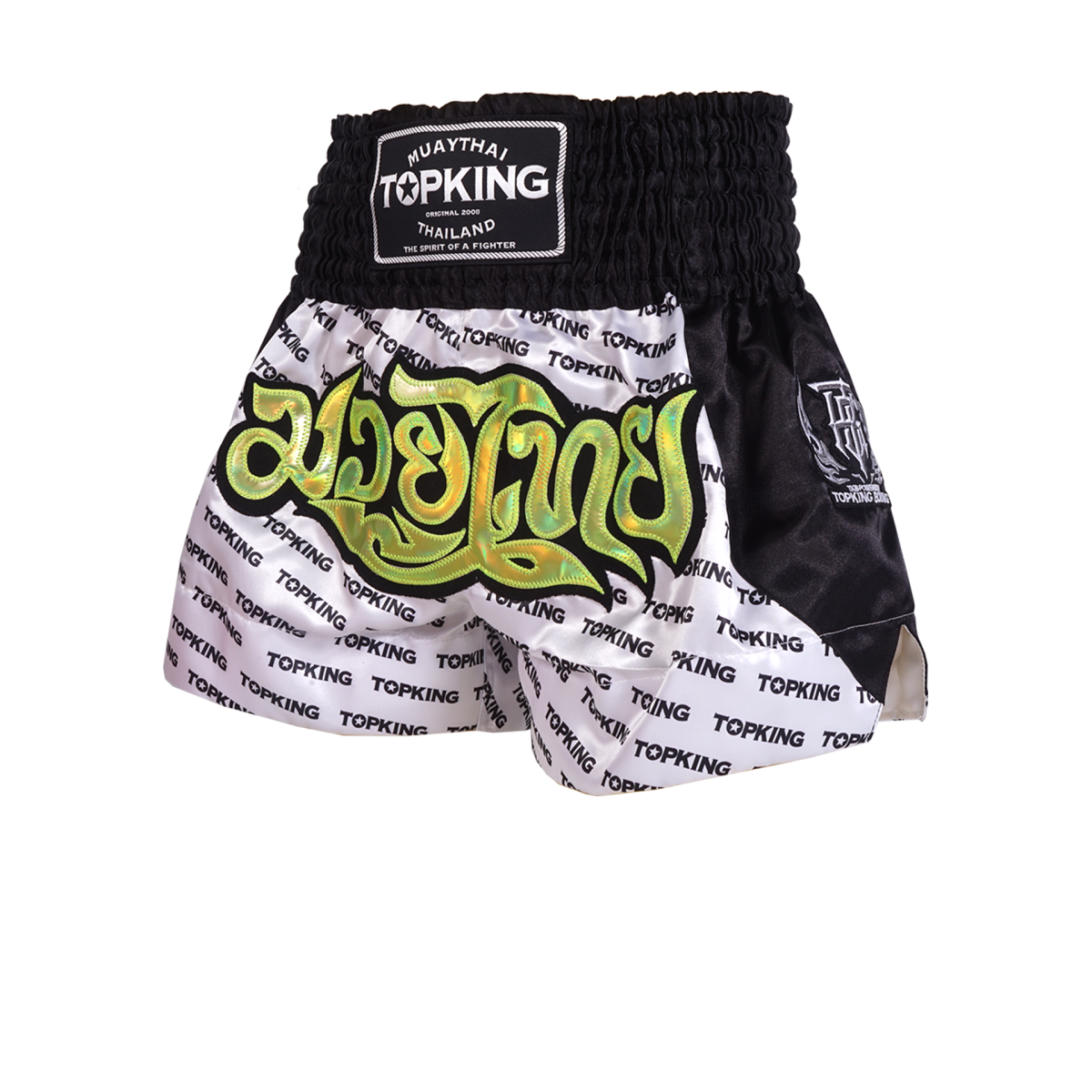 TOPKING THAI BOXING SHORT BLACK WHITE